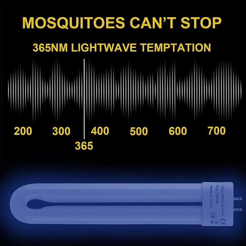 Replacement Bulb for Bug Zapper with 4-Pin Base, 15W Single