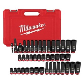 Milwaukee Electric - 43PC IMP Duty 3/8DR SAE Metric DP 6-PT Socket SE