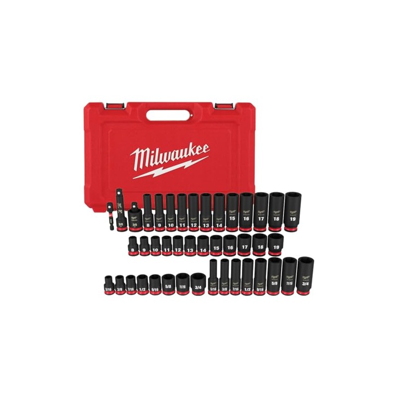 Milwaukee Electric - 43PC IMP Duty 3/8DR SAE Metric DP
