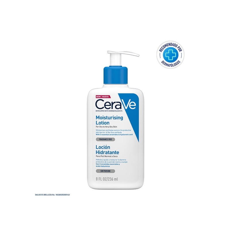 Loción hidratante CeraVe para Rostro y Cuerpo 236 ml