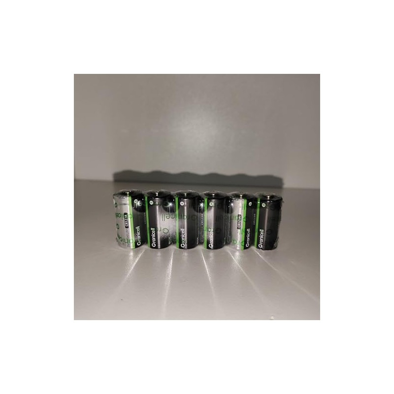 Granicell CR123A 3V Lithium Batteries 6 Pack 1500mAh