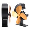 Wood Stove Fan 4 Blades Fireplace Fan Heat Powered Fast