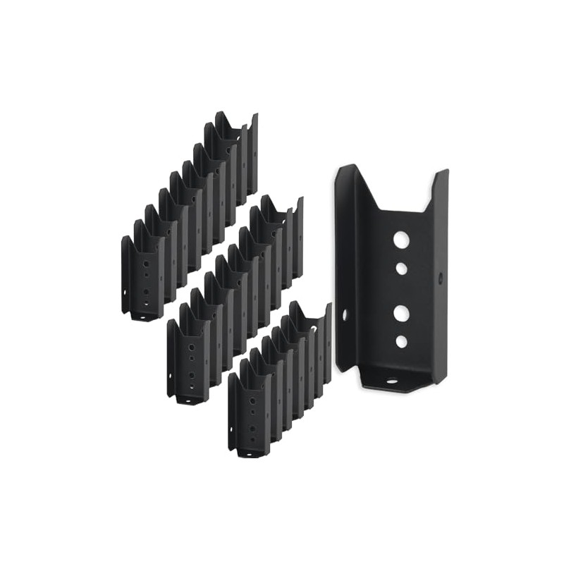 24 Pack Galvanized Black Fence Brackets for Wood 2x4, Carbon