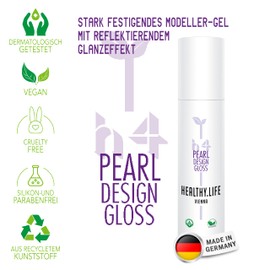 HEALTHY LIFE VIENNA PEARL Design Gloss Hair Gel 100 ml - Strong Firming Modelling Gel with Mother of Pearl Effect for Stringy Wet Look - Hair Care - Hair Styling - for Wet & Dry Hair