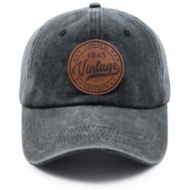 80th Birthday Decorations for Women Men, Limited Edition 80 Year Old Hats, Vintage 1945 Baseball Cap, Retirement Birthday Gifts for Grandma Papa Mama