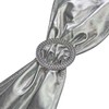 Metallic Silver Spandex Chair Bands Sashes - 50 pcs Wedding