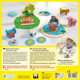 HABA 306068 - My First Games - Animal on Animal Junior, Toddler Game from 2 Years, Made in Germany, Colourful