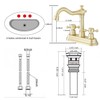Bathroom Faucet Brushed Gold GGStudy 2 Handles 4 Inches Centerset