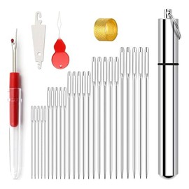 25 Agujas Para Coser, Conjunto de Agujas de Costura Manual, Varios Tamaños Para Reparaciones Diarias, Proyectos de Manualidades, Ideal Para Entusiasta