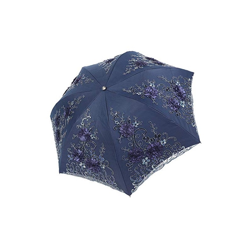 Honeystore Vintage Lace UV Sun Parasol Folding 3D Flower Embroidery