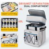 TOURIT 75 Can Insulated Rolling Cooler, Detachable Double Deck Beach