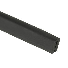 PATIKIL 1/16" Rubber Edge Trim, 6.6 ft Edge Protector U Channel Edge Trim for Sheet Metal, Car Doors, Hatches, Table Corners, Black