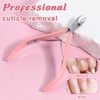 3 PCS Pink Nail Cuticle Nipper with Stainless Steel Dual