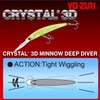 Yo-Zuri Crystal 3D Minnow Deep Diver Lure, Blue Silver, 6-Inch