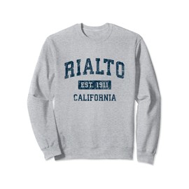 Rialto California CA Vintage-Sportdesign Marine-Druck Sweatshirt