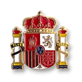 Spain Coat of Arms 2.5 x 2 cm - Alloy Enamel Colour