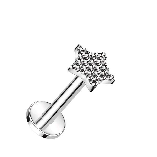 Paula & Fritz® Labret Piercing Star Titanium IUM Grade 23