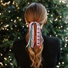 Christmas Hair Streamer,Santa Ponytail Holder Elastic Hair Tie Band for
