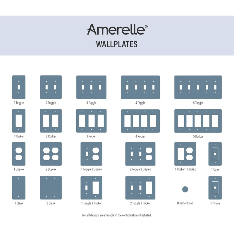 Amerelle 163RDDB Century Wallplate, 1 Rocker / 1 Duplex Outlet,