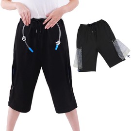 AUSTYLCO Urine Bag Holder Pants with Zippered Pockets,Incontinence Catheter Pants,Urine Bag Holder Trousers for Nephropathy Nephrostomy,Cystostomy,Eelderly