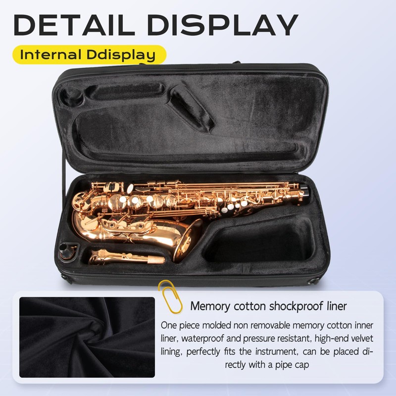 Omebaige Sax Cases, Lightweight Alto Sax Case for Eb Alto
