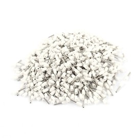 sourcing map 1000 Pcs AWG 22 Wire Copper Crimp Insulated Pin End Ferrules Terminal White VE0508