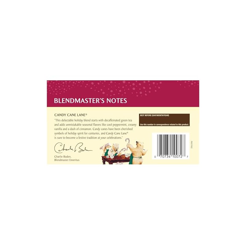 Celestial Seasonings Decaffeinated Candy Cane Lane Green Tea
