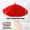 EHDWXVZM 1 Red Beret Hat 2 Clips Women Beret Hat