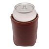 Full Grain Leather Needlepoint Can Coolers (Golden Retriever)