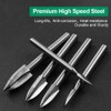 Wood Carving Drill Bits Set for Dremel Rotary Tool 5Pcs
