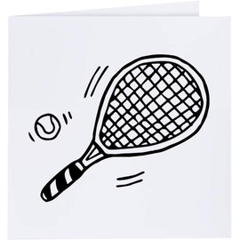 'Tennis Racket' Blank Greeting Card (GC00005411)