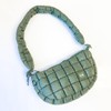 Half Moon Iris Puff Bag (#24235) Nylon Crossbody Bag:_Olive