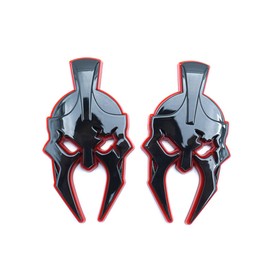 2Pcs Right Left Side Custom Gladiator Emblems 3D Badges Replacement for JL Jeep Gladiator (Red Black)