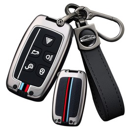 Ysbxitu Car Key Protection Key Case for Land Rover Discovery Sport Car Accessories Compatible with Range Sport Rover Evoque Sport Jaguar XF XE F-pace Waterproof Key Fob, B Black