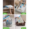 Vacuum Storage Bags for Travel, 16 Pack (4L+4M+4S+4XS) Vacuum Seal