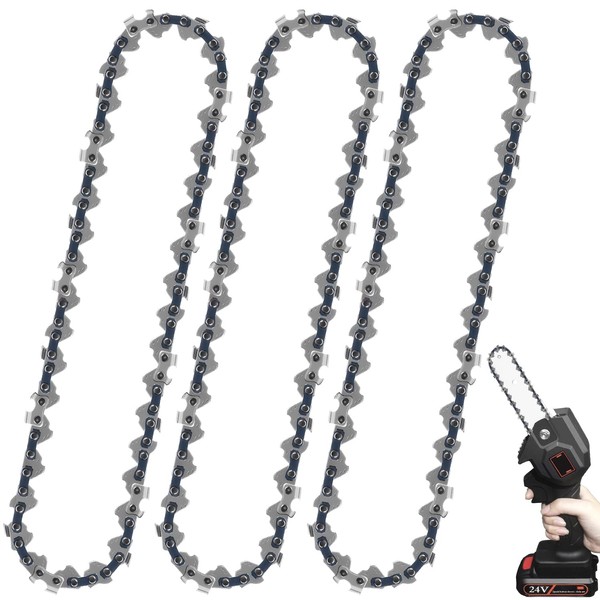 3 Pack 6 Inch Chainsaw Chain Replacement Chain Mini Replacement