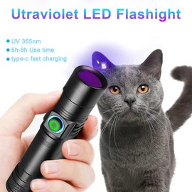 HUHKOUAE Wood's Lamp pet cat,5W 365nm cat Ringworm Detector Woods Black light FlashlightDoctor Pet Urine Detector,for Analyzing Skin Dog Cat Care Urine test ?
