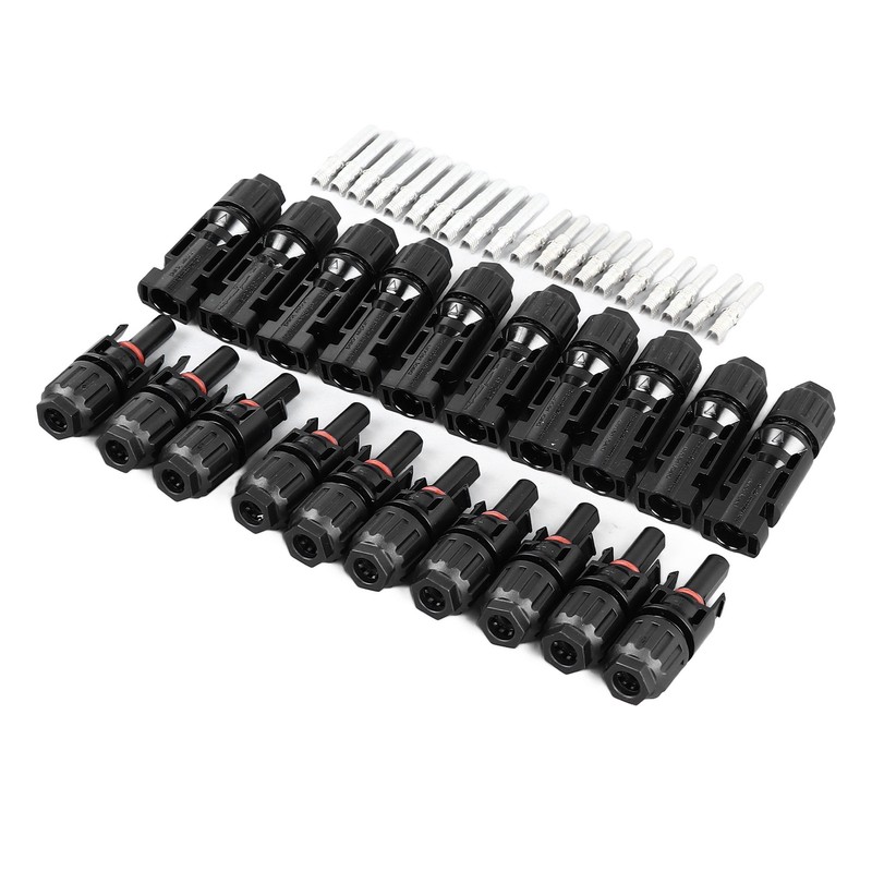 10 Sets Solar Panel Connector Flame Retardant DC 1000V Male