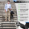 SMILOOL Outdoor Stair Treads Non-Slip Step Strips for Wooden Steps