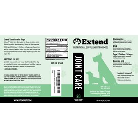 Extend Joint Care Dog's  - One Month Supply - 30 pouches - No box -Brand New