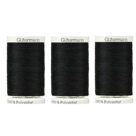 Sew-All, All PurposeThread 547 Yards-Black GUTERMANN Thread 3 Pack (Black)