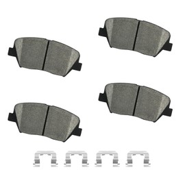 YxpBrake Ceramic Front Brake Pads with Hardware Fit for Hyundai Santa Fe 2010 2011 2012, Santa Fe Sport 2013 2014 2015 2016, Azera 2012-2017, Kia Sorento 2011 2012 2013 2014 2015, Rondo 2014-2017