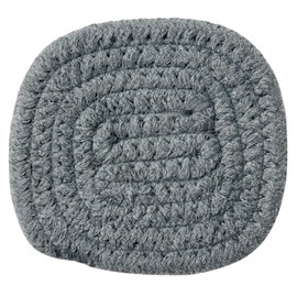 Drink Coasters, Handmade Woven Square Coaster for Coffee Tables, Kitchens, and Home Decoration, Dark Gray (4.3 In)