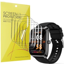 Lamshaw Compatible for SOUYIE P113 Smart Watch Screen Protector, [6 Pack] Full Coverage TPU Clear Film Compatible for SOUYIE P113 2.02" Smart Watch (6 Pack)
