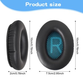 Ersatz Ohrpolster für Bose,Kompatibel mit Over-Ear Kopfhörern von QuietComfort 15/QC15/QC25/QC2/QC35/Ae2 Ae2i Ae2w/SoundTrue & SoundLink Around-Ear