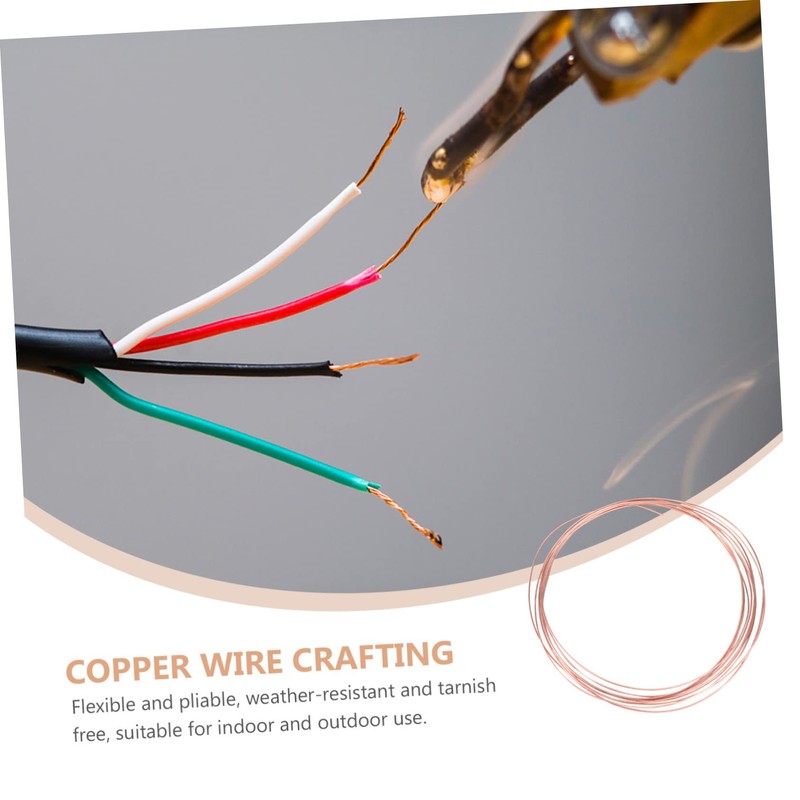 ABOOFAN 2pcs Copper Wire for Crafting Beading DIY Projects Flexible
