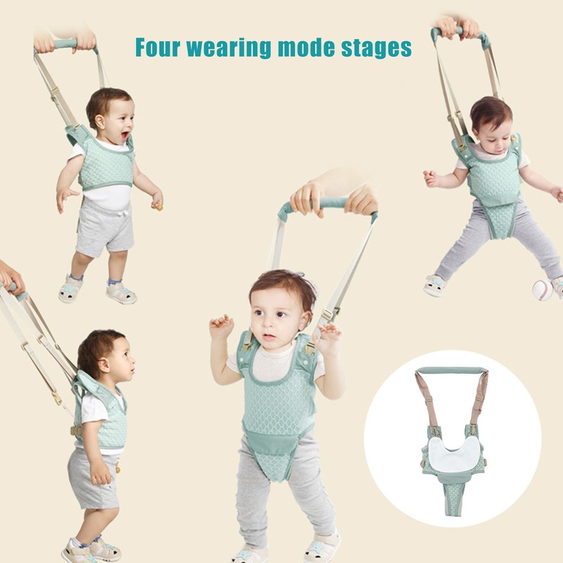 Baby Walking Harnesses Lightweight Adjustable Detachable Crotch Pad Handheld Toddler