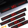CHIYLE Door Sill Protectors for Chevy Camaro RS, Carbon Fiber