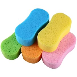 Car Wash Sponge, 3 Pack Extra Thick Large Colorful Cleaning Sponge Multi-Purpose for Bathroom Kitchen Bike Boat (Random 3-Color Mix)