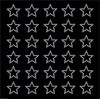 Clear 30 Star Iron-On Rhinestone Crystal Bead Gem Bling